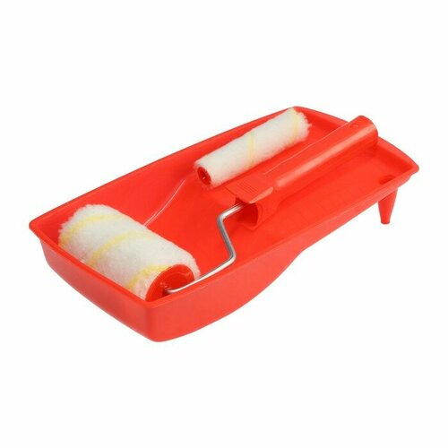 Набор малярный ЛОМ валики микрофибра 100 мм d6 мм D48 мм D16 мм ванночка 150 х 290 1034055 360₽