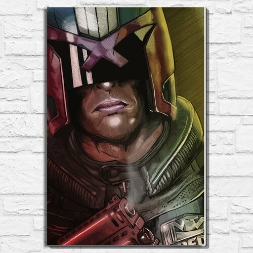 Картина по номерам на холсте фильм судья Дредд (Judge Dredd, боевик) - 15063 В 60x40