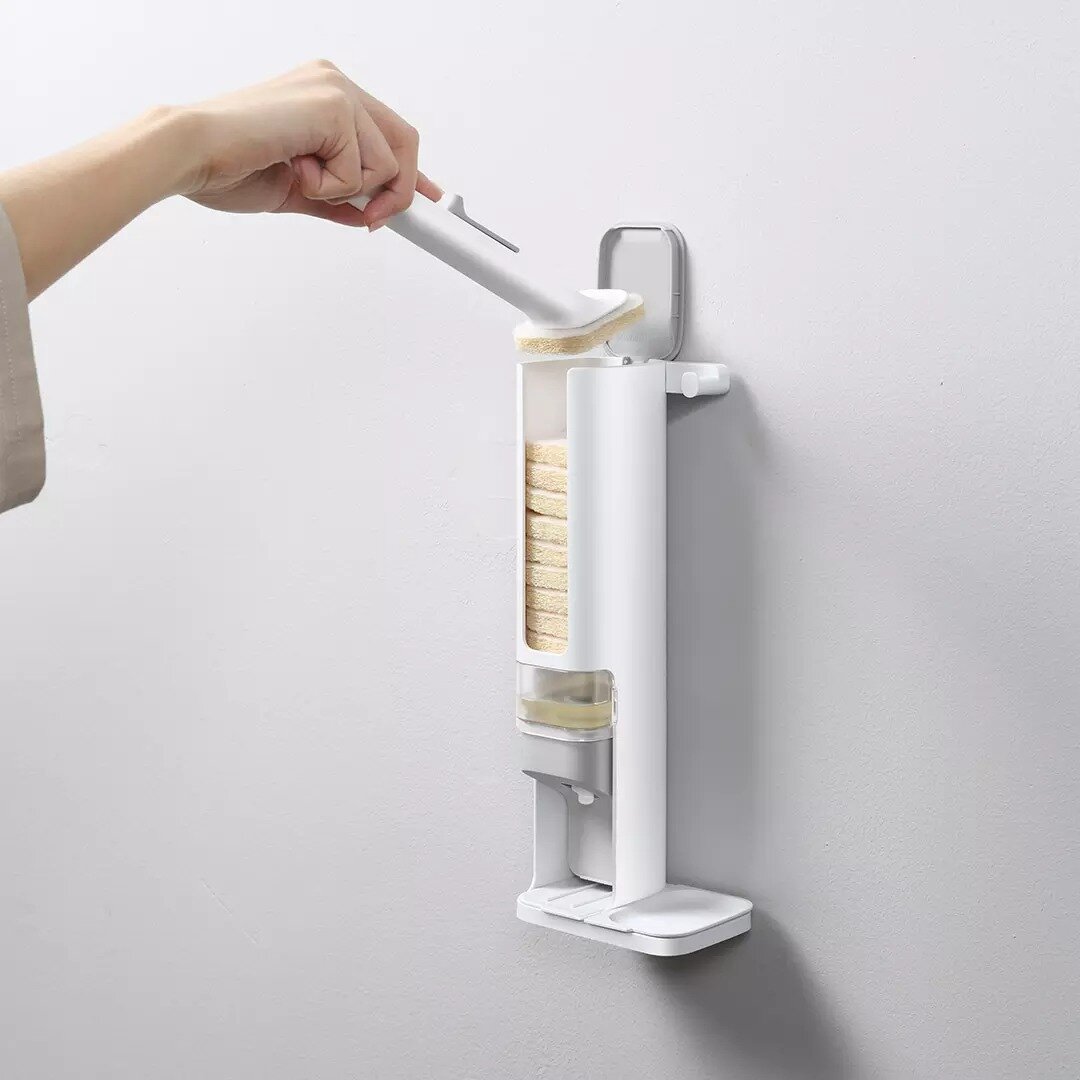 Изображение Губки для мытья посуды Xiaomi Blue Fish Disposable Pot Brush Set 30 шт.