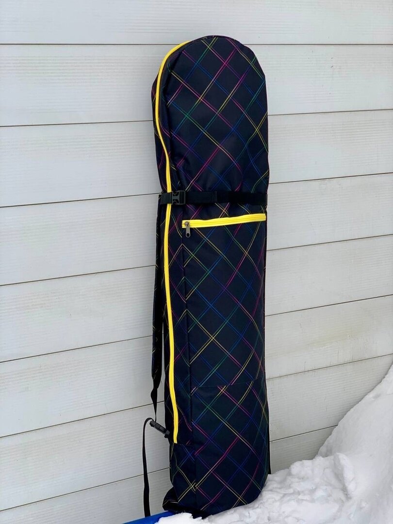 Сумка рюкзак для самоката, скейтборда и ружья ST4, 120*26*13 см, черный с желтым