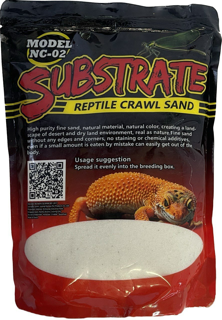 Substrate reptile craw sand - песок для террариума от Nomoy Pet reptile (белый), 1.8 кг