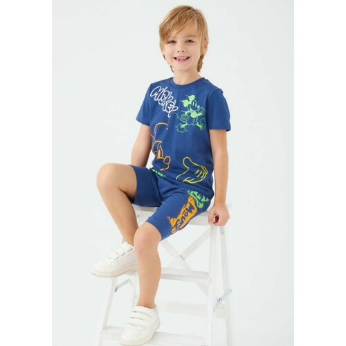 Комплект одежды , размер 4-5 лет, синий автомобиль детская одежда детский костюм из двух частей детская футболка теплый костюм детская одежда для мальчиков