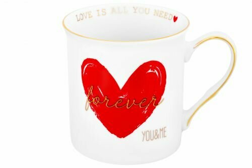 Кружка Elan Gallery Еlan Gallery Сердце 12х85х9 см 310 мл NEW BONE CHINA