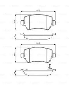 Колодки дисковые задние для opel astra g 1.8-2.2dt 01-04 01 Bosch 0986495218