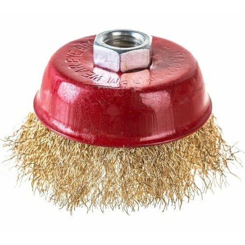 Кордщетка чашечная для УШМ витая латунированная 75 мм профессионал 287₽