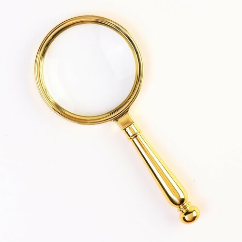 Лупа золотая кратность 3 линза 75мм 20см 558₽
