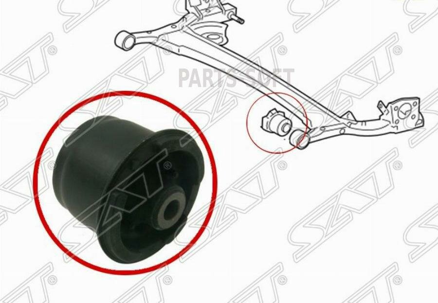 SAT ST-48725-52060 Сайлентблок задней балки TOYOTA VITZ/YARIS/RACTIS/BELTA 05-10/COROLLA AXIO/FIELDER 12-/IST 07-/PRIUS