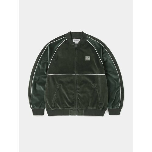 Толстовка thisisneverthat Velour Track Jacket, размер L, зеленый