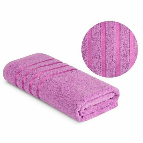 Полотенце махровое 50х90 см Эльф цвет сиреневый бордюр 100 хлопок 1238 701₽