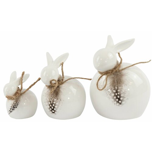 Набор 3 зайца Hoff Interieur фарфор