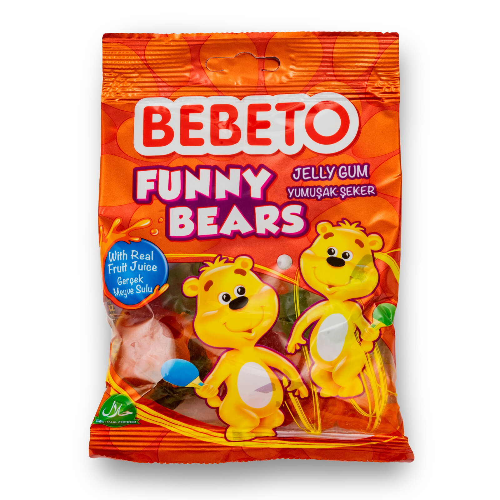 Мармелад жевательный Турция Ассорти "Funny Bears, Mix, Worms, Peach Rings" Bebeto, 280 грамм.