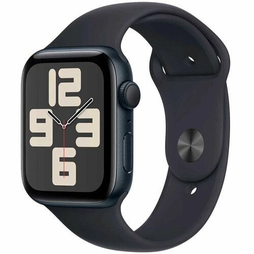 Часы Apple Watch SE 2023 GPS Cell 44мм Aluminum Case with Sport Band Midnight ML MRE93 3079000₽
