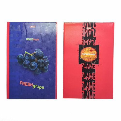 Блокнот 2 штуки 205133 мм 80 листов в клетку на скрепке Виноград Пламя 199₽