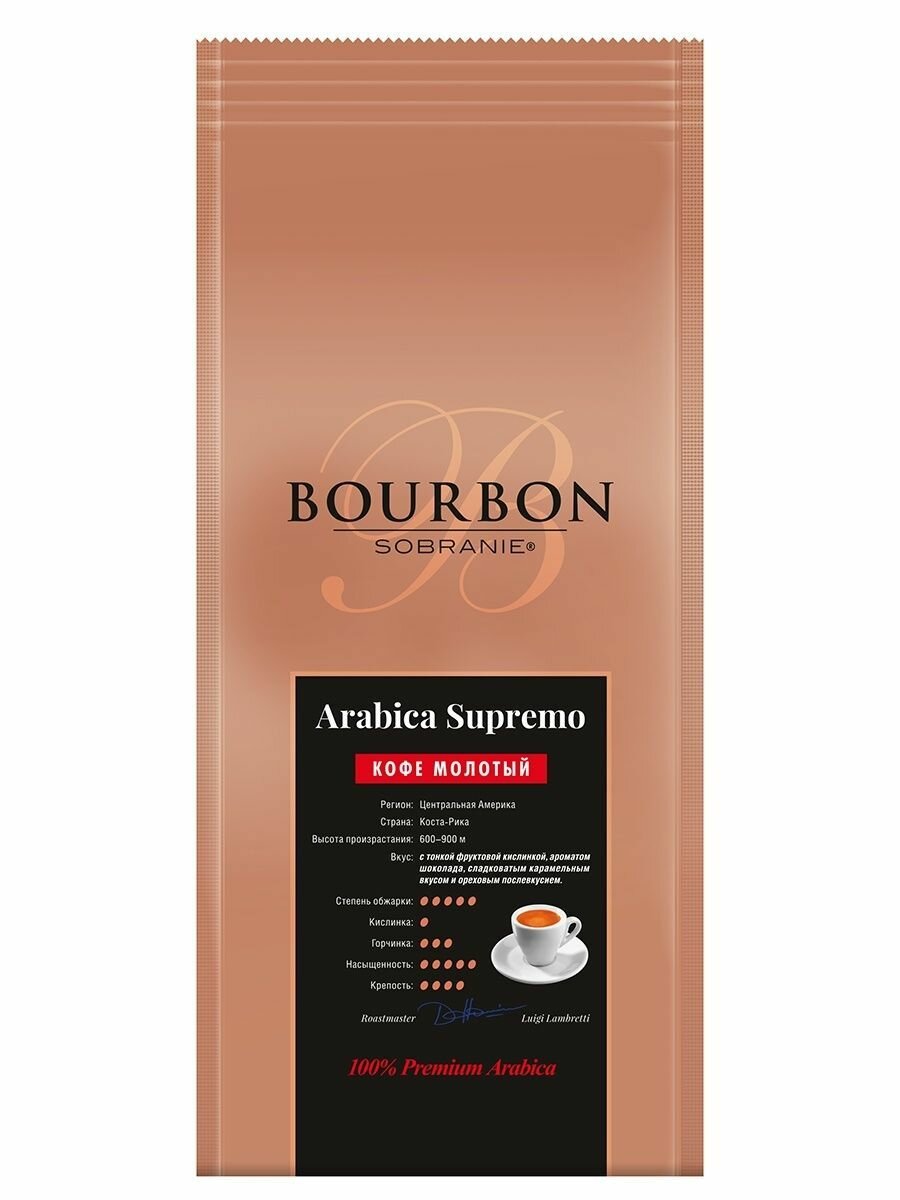 Bourbon Arabica Supremo Кофе молотый 250г