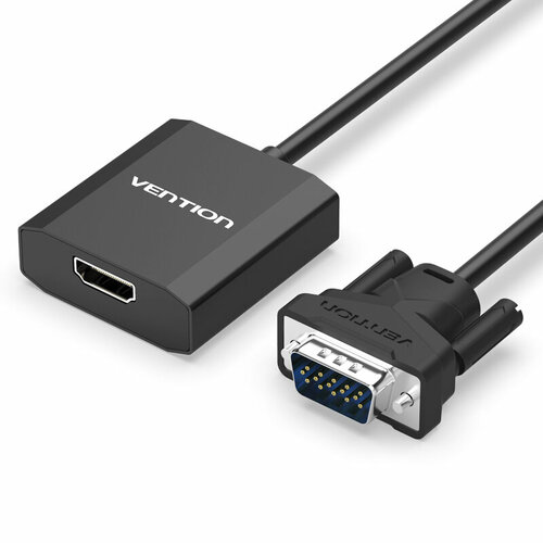 Конвертер VGA в HDMI Vention со звуком активный мультимедиа конвертер vention vga аудио