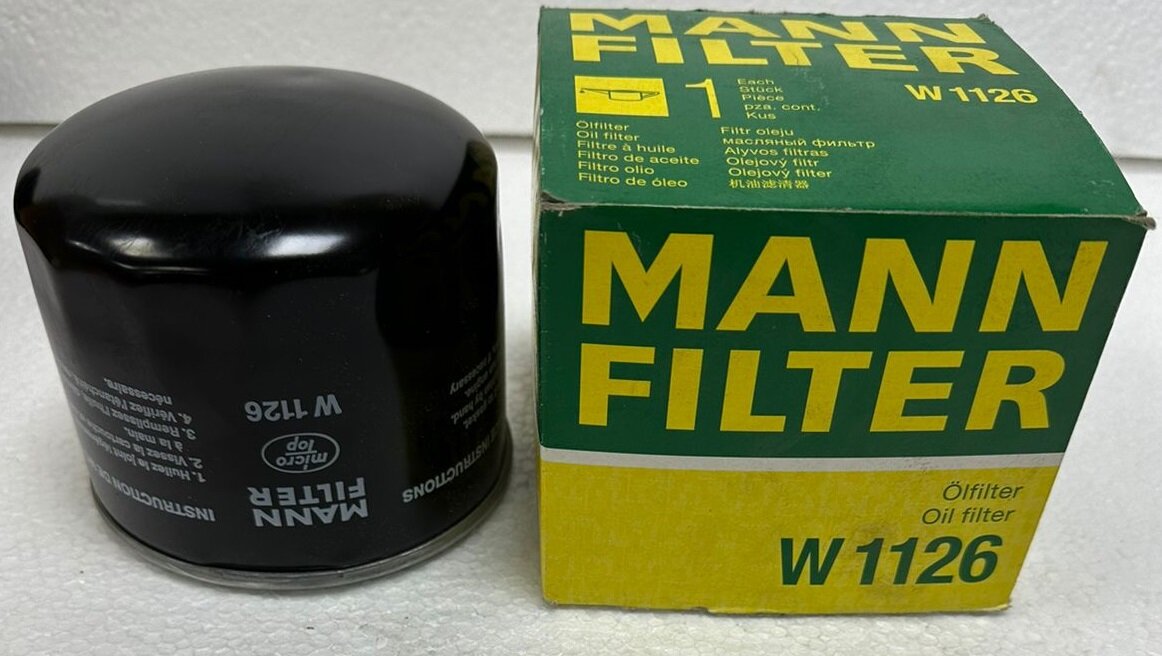 Фильтр масляный MANN-FILTER W 1126