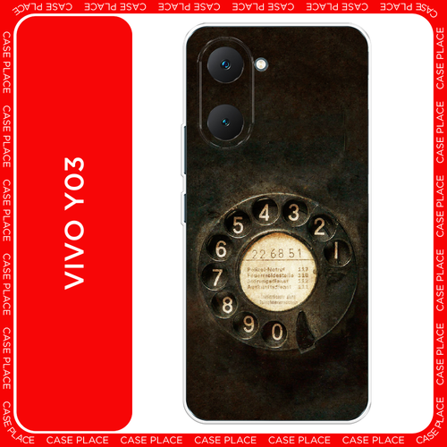 Силиконовый чехол на Vivo Y03 / Виво Y03 Старинный телефон телефон vivo y03 4 128gb green