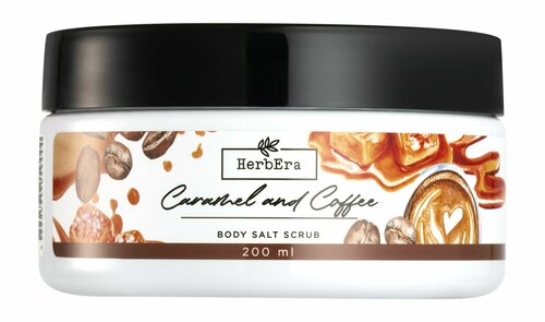 Солевой скраб для тела с ароматом карамели и кофе / HerbEra Caramel and Coffee Body Salt Scrub
