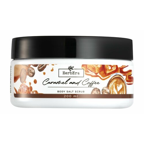 Солевой скраб для тела с ароматом карамели и кофе / HerbEra Caramel and Coffee Body Salt Scrub