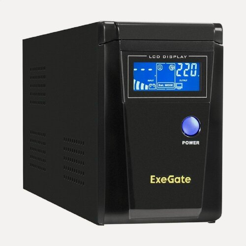 Изображение товара EXEGATE ИБП EX295980RUS, SineTower SN-600. LCD. AVR.2SH, Черный
