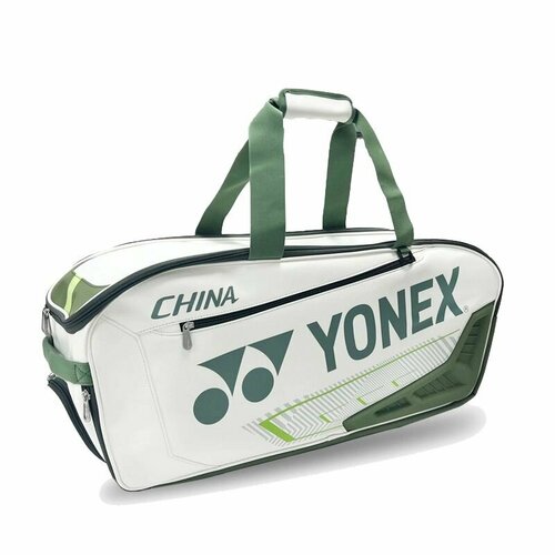 Сумка для бадминтона Yonex Expert Racquet Bag (China Edition), бело-зеленая yonex чехол на 6 ракеток yonex