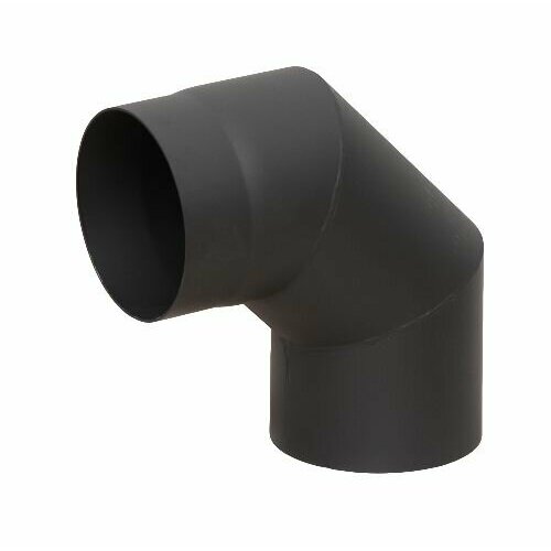 Отвод для дымохода КПД черный 90 градусов, сталь 2 мм, 120 мм
