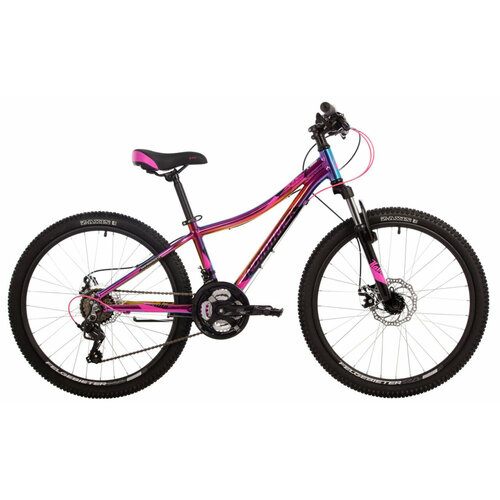 Подростковый велосипед Novatrack Katrina Disc Metallic 24 (2024) 12 Фиолетовый (132-147 см) подростковый велосипед novatrack racer 24 2023 12 синий 132 147 см