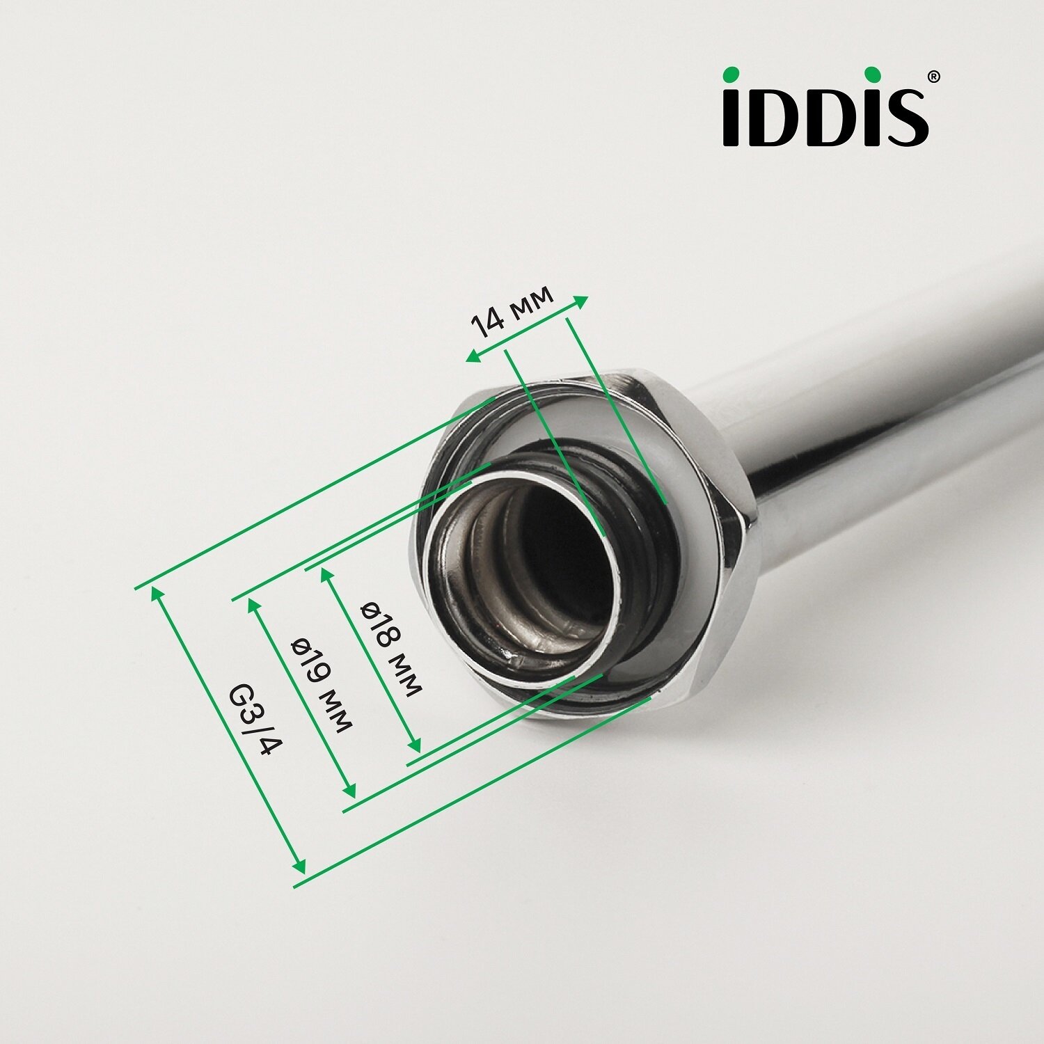 Излив для кухни IDDIS 995F19C5SM J-образный нержавеющая сталь 190 мм поворотный хром — фото 1