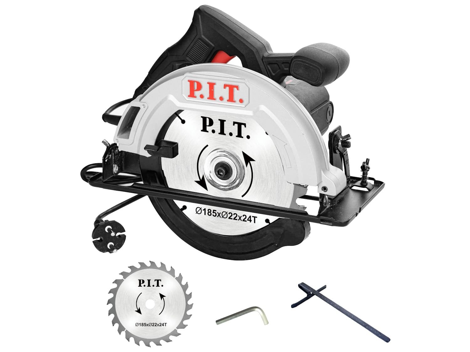 Дисковая пила P.I.T. PKS185-C4 (1.2 кВт, 185 мм) — фото 1
