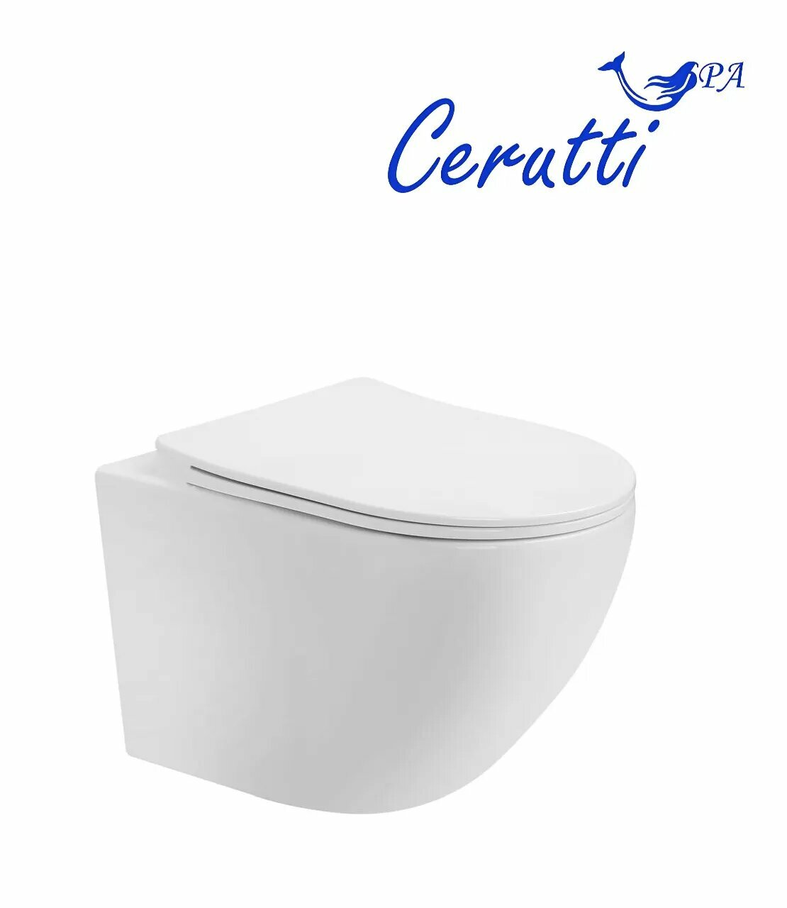 Унитаз подвесной Ceruttispa безободковый, с сиденьем микролифт - фото №3
