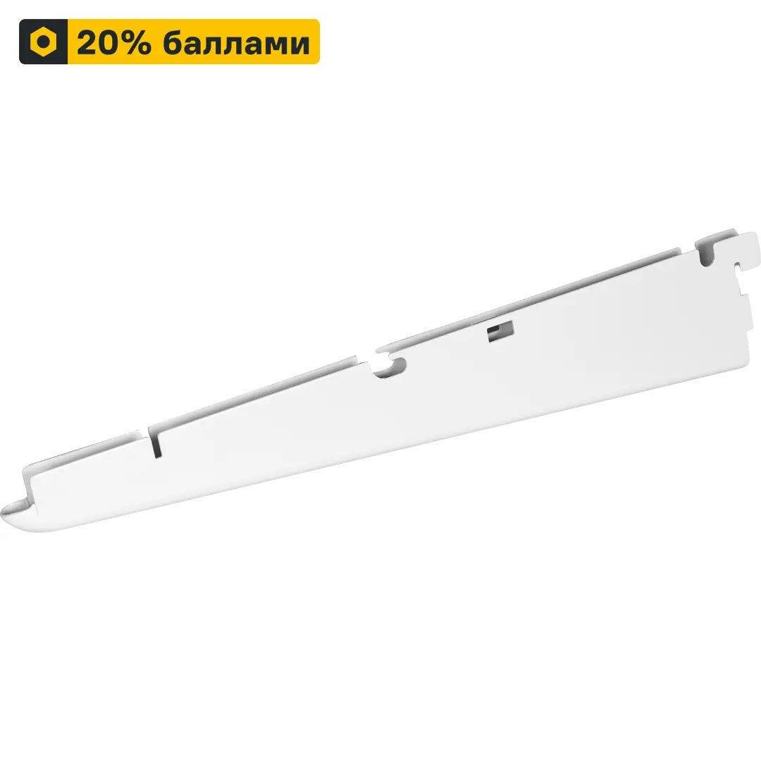 Кронштейн для полок 335 Титан-GS 33.5 см нагрузка до 50 кг цвет белый
