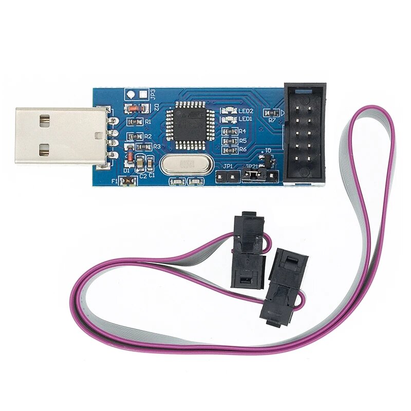 Программатор USB ISP USB ASP ATMEGA8 ATMEGA128 с поддержкой Win7 64K 10Pin на 6 Pin, 1 шт, 10P to 6P Adapter — фото 1