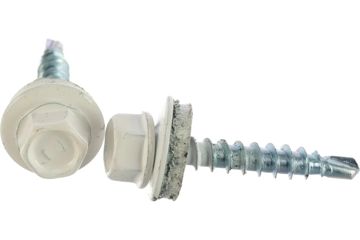 Саморез Кровельный МастерБолтиков Белый 48 x 35 мм RAL 9003 ( 50 шт )