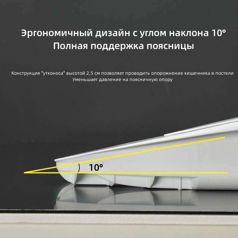 Изображение Судно медицинское полимерное подкладное для лежачих больных после операции, кала и мочеприемник
