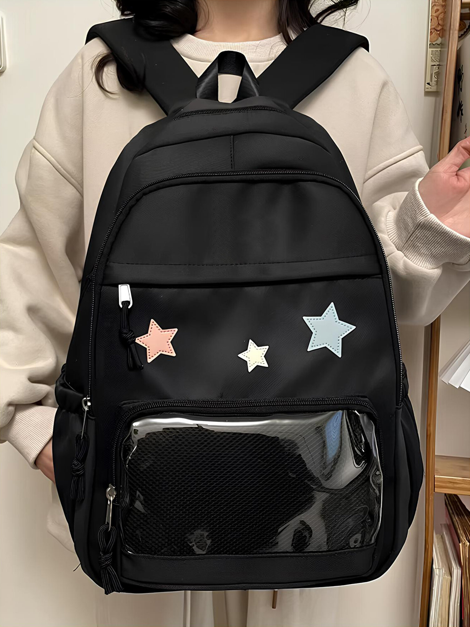 Рюкзак y2k школьный для подростков, портфель городской для девочки — фото 1