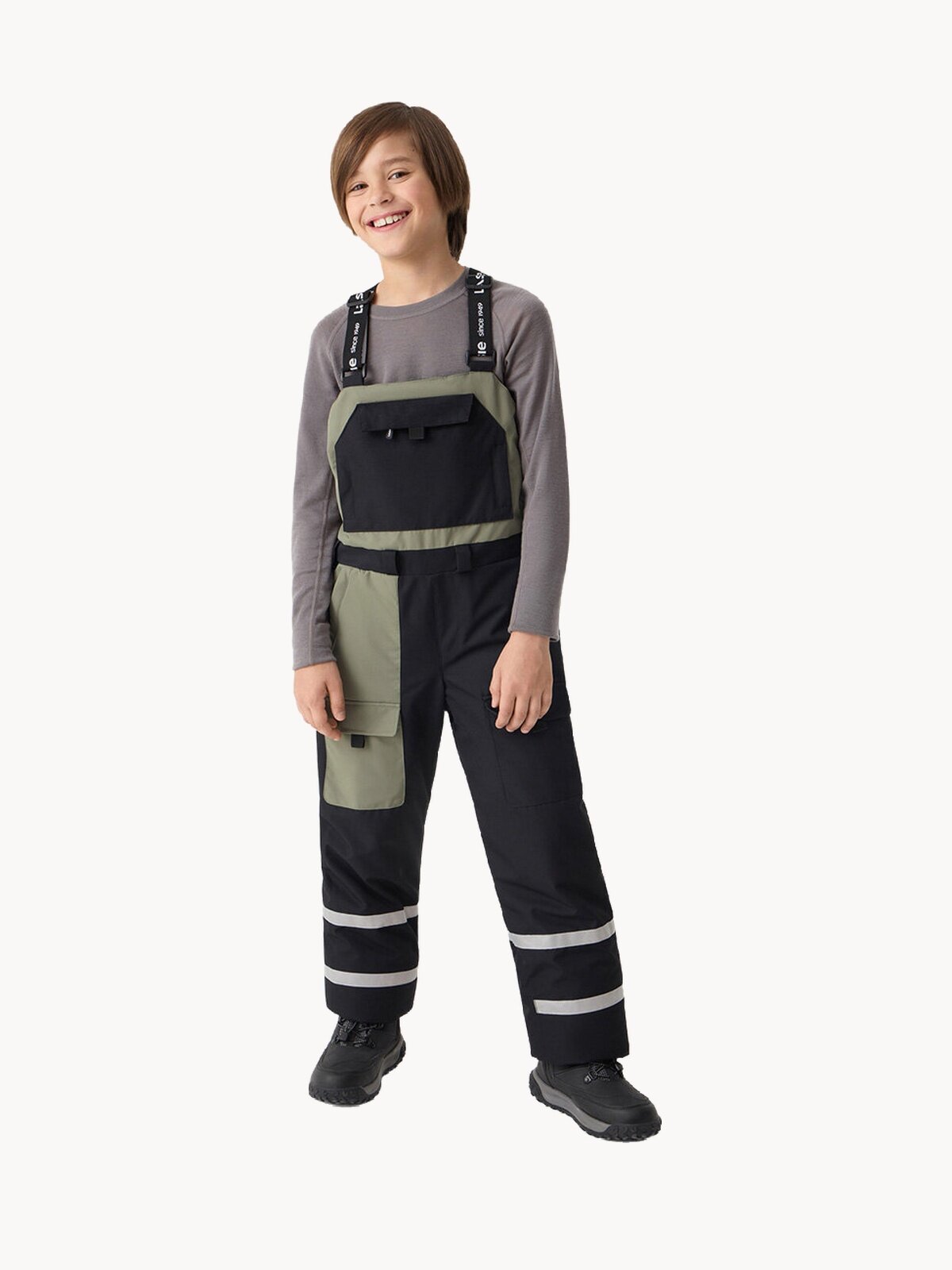 Полукомбинезон утеплённый Lassie Jani, размер 146, , черный