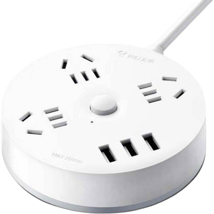 Сетевой удлинитель BULL Smart Power Strips GN R203U белый 2500W 15 м 3 USB порта круглая розетка