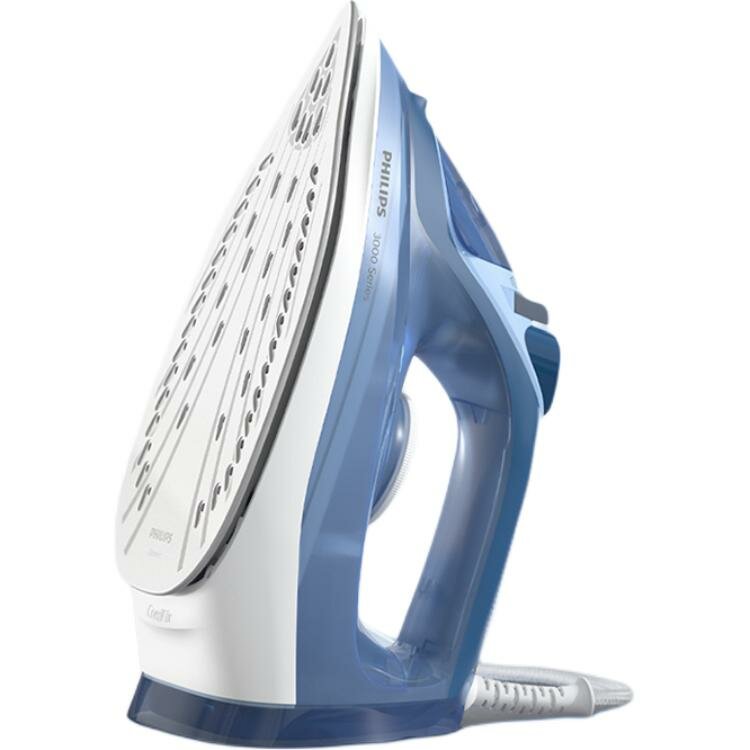Электрический утюг портативный PHILIPS DST3031/20, синий, мощность 2200 Вт, паровой удар, функция самоочистки