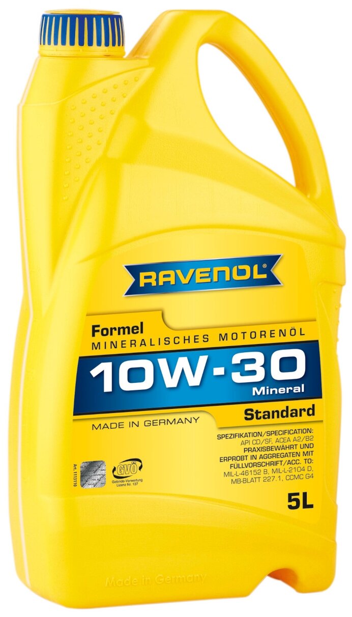 Моторное масло RAVENOL Formel Standard SAE 10W-30 ( 5л) new