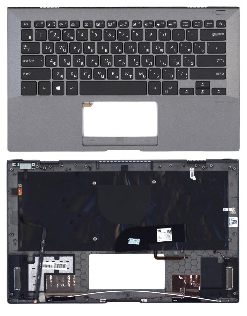 Клавиатура для ноутбука Asus 0KNX0-F620UK00 Русская черная топ-панель 4600₽
