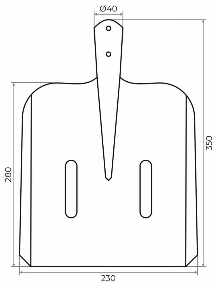 Лопата совковая WillTech рельсовая сталь, 230х280 мм, 900+-300 г (15023) - фотография № 2