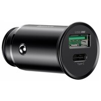 Автомобильное зарядное устройство Baseus Circular Metal PPS Quick Charger Car Charger (CCYS), 30 Вт, черный