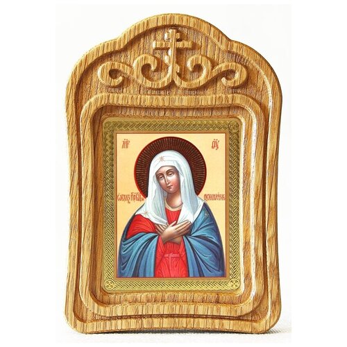 икона божией матери умиление рамка 8 9 5 см Икона Божией Матери Умиление, резная рамка