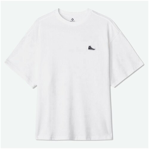 Футболка унисекс Converse Loose Fit Left Chest Sneaker Patch Back Hit Tee 10023850102 белая (S)