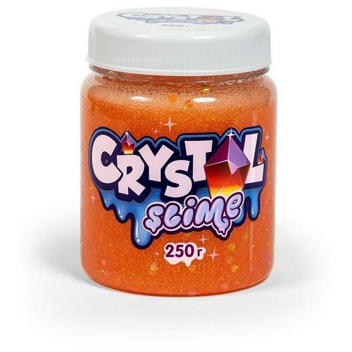 Слайм Slime Crystal, апельсиновый, 250г кожаная байкерская мото нашивка ride choppers or fuck off размер 7 9 x 7 9 см цвет оранжевый