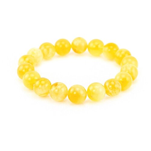 фото Amberholl браслет из натурального текстурного янтаря «шары мед и лимон пейзажные»