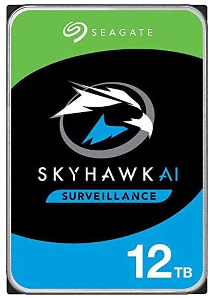 SEAGATE Жесткий диск Seagate SATA-III 12Tb ST12000VE001 SkyHawkAI (7200rpm) 256Mb 3.5" ST12000VE001