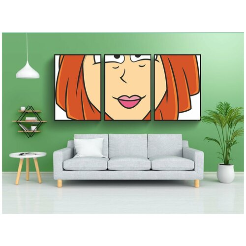 фото Набор модулных постеров для интерьера "лицо, женский пол, комический персонаж" 60x90 см. в тубусе, без рамки lotsprints