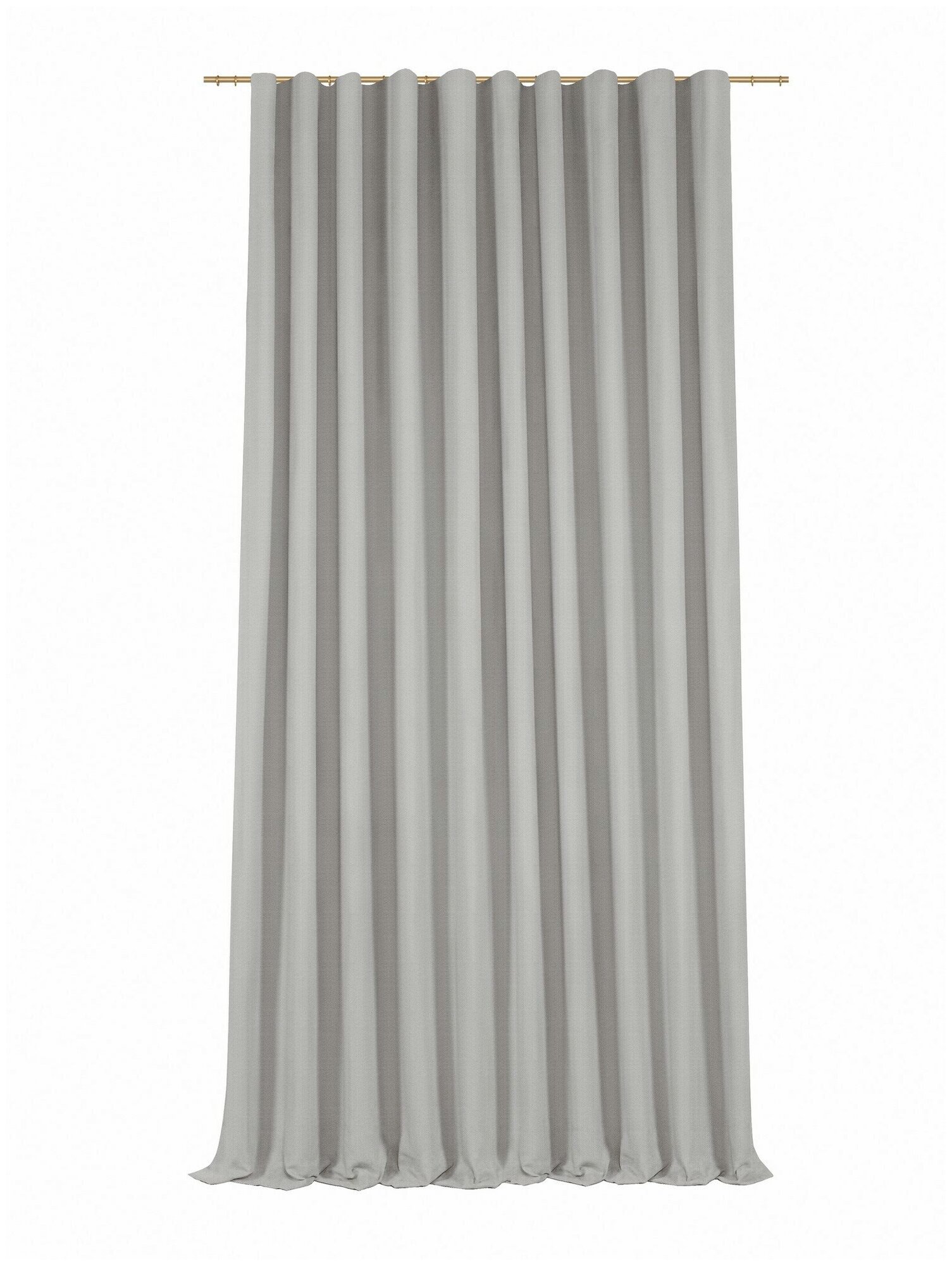 Штора на ленте Inspire Pharell 140x280 см цвет серый Granit 5