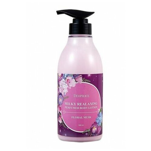 Лосьон для тела Deoproce Milky Relaxing Body Lotion Cotton Rose (500 мл)